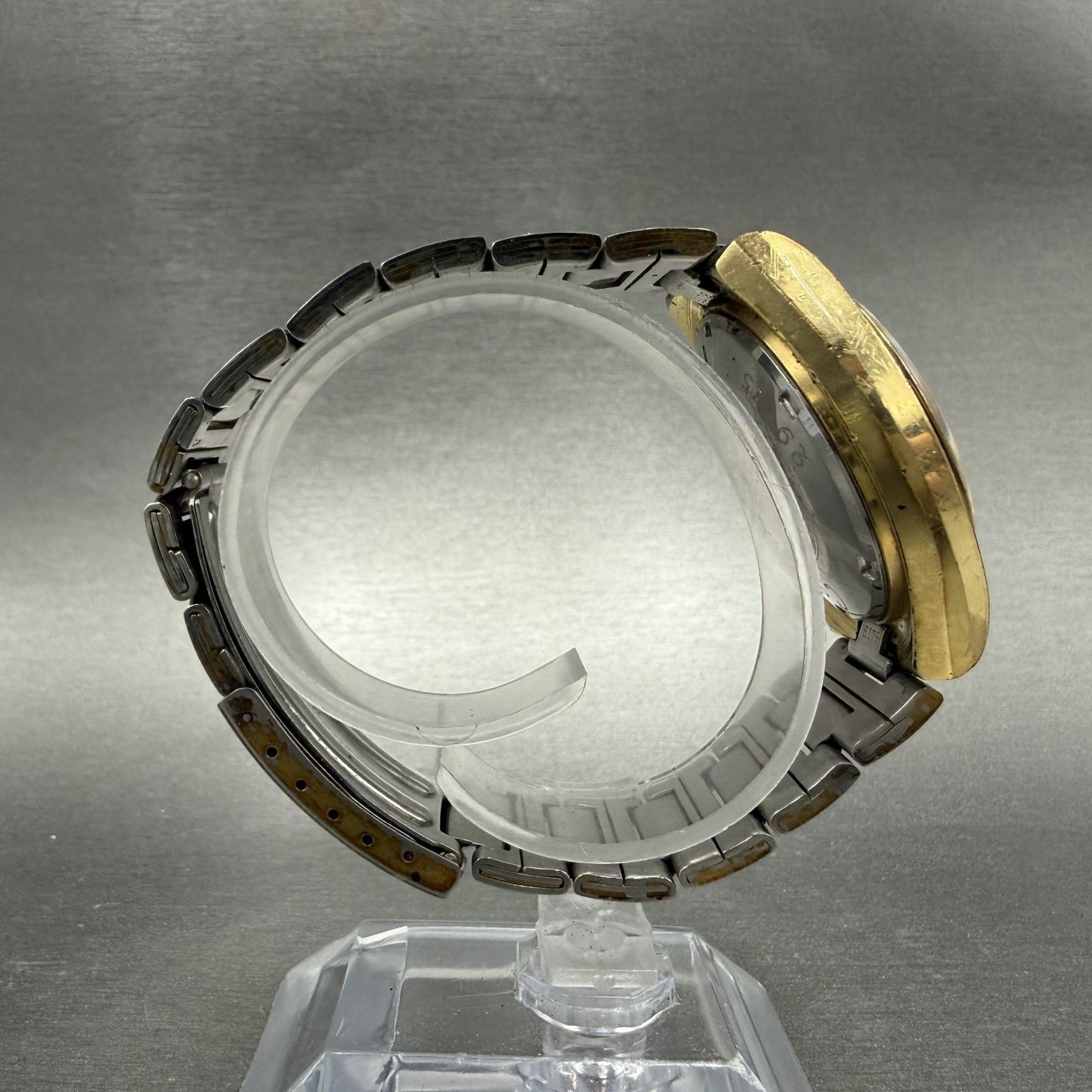 Seiko DX Automatic Watch Men 37mm Brown Dial Gold Tone Daydate 6106-7619 Runs8