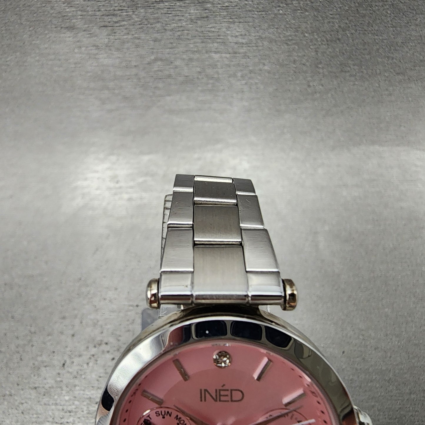 Citizen Ined Watch Women 30mm Pink Dial Silver Tone Round 6329S028314 New Batt4