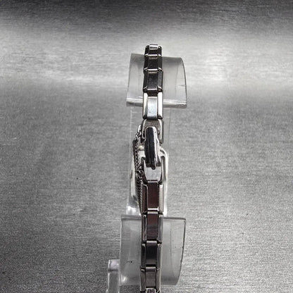 Seiko Watch Women 13mm Silver Dial Silver Rectangle 1320-5779 New Battery VTG7