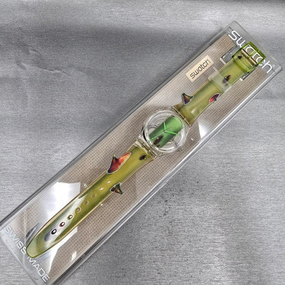 Swatch Piquant Watch Men 34mm Clear Dial Clear Case GK267 New Battery NOS15