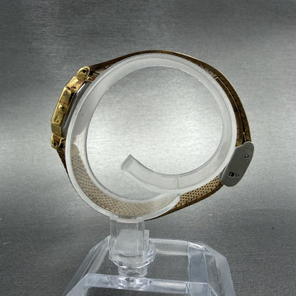Seiko Watch Women 20mm Champagne Dial Gold Tone Octagon 4n21-5022 New Battery6