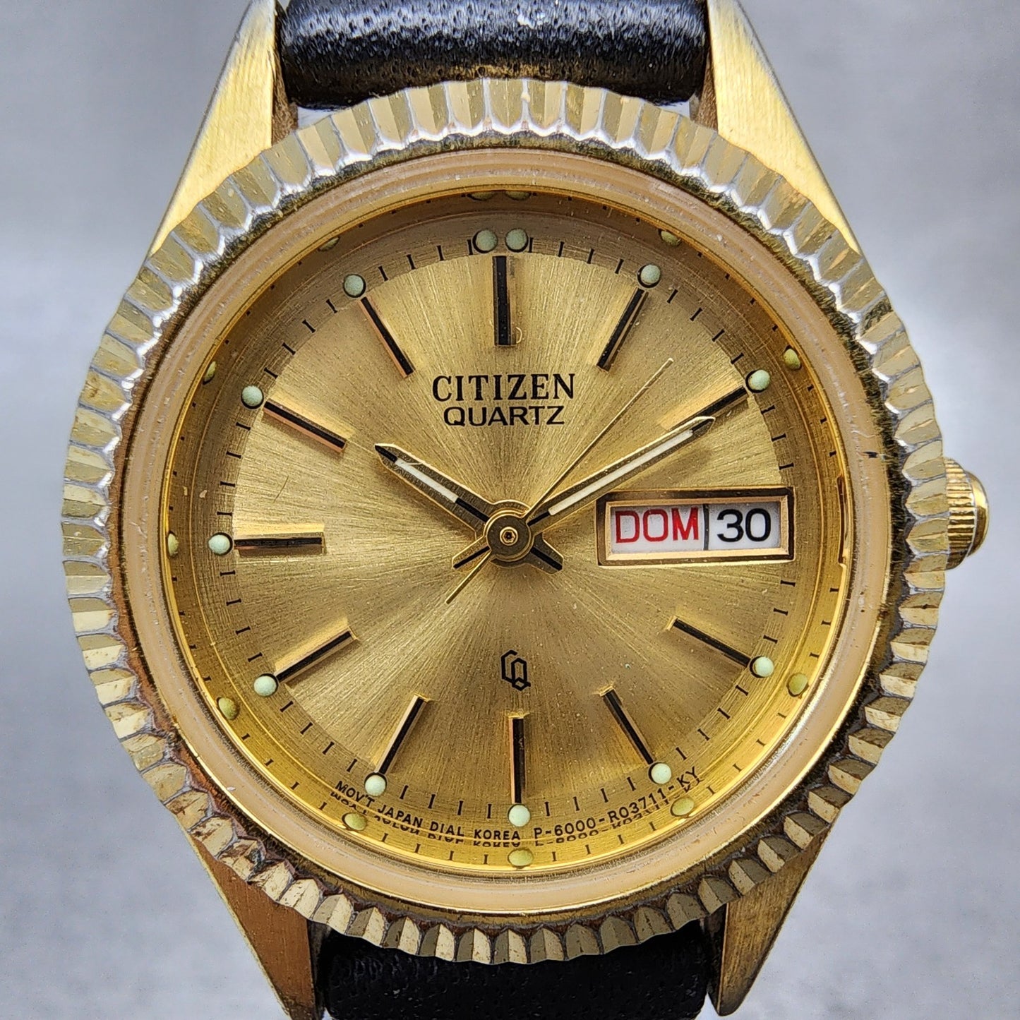 Citizen CQ Watch Women 25mm White Dial Two Tone Daydate Round 6000R00421 Newbat1