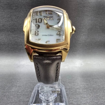 Invicta Lupah Watch Women 30mm MOP Dial Gold Tone Rectangle 6748 New Battery5