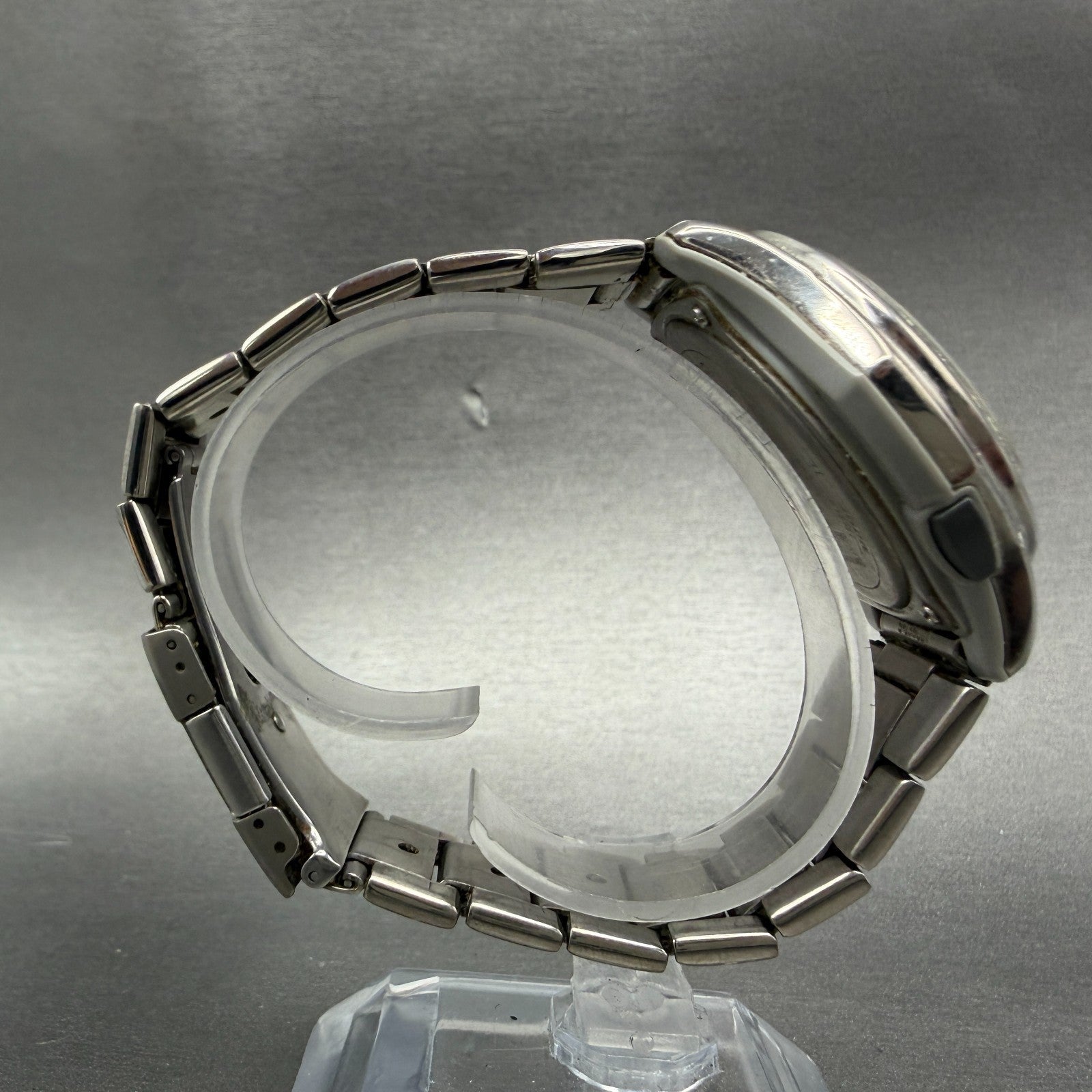 Casio Wave Ceptor Watch Men 42mm White Dial Titianium Solar Analog Digital Works8