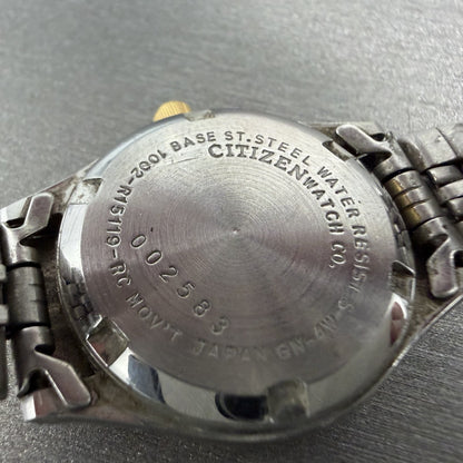Citizen CQ Watch Women 25mm Silver Dial Two Tone Daydate 1002-R15119 New Batt FI9