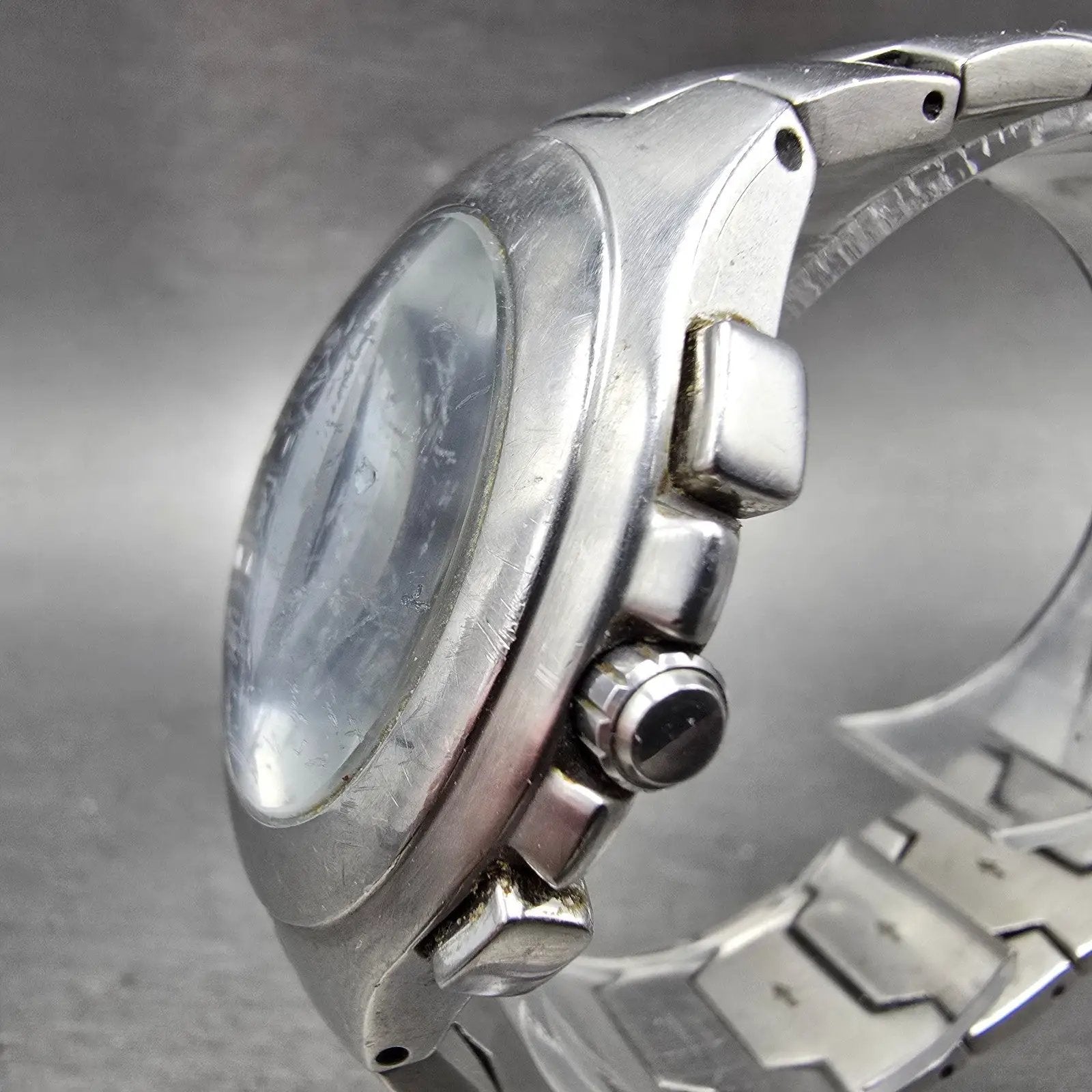 Bulova Marine Star Chrono Alarm Watch Men 39mm Black Dial Steel 96B99 NewBattery2