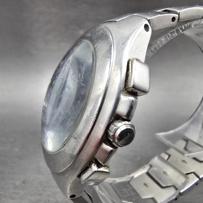 Bulova Marine Star Chrono Alarm Watch Men 39mm Black Dial Steel 96B99 NewBattery2