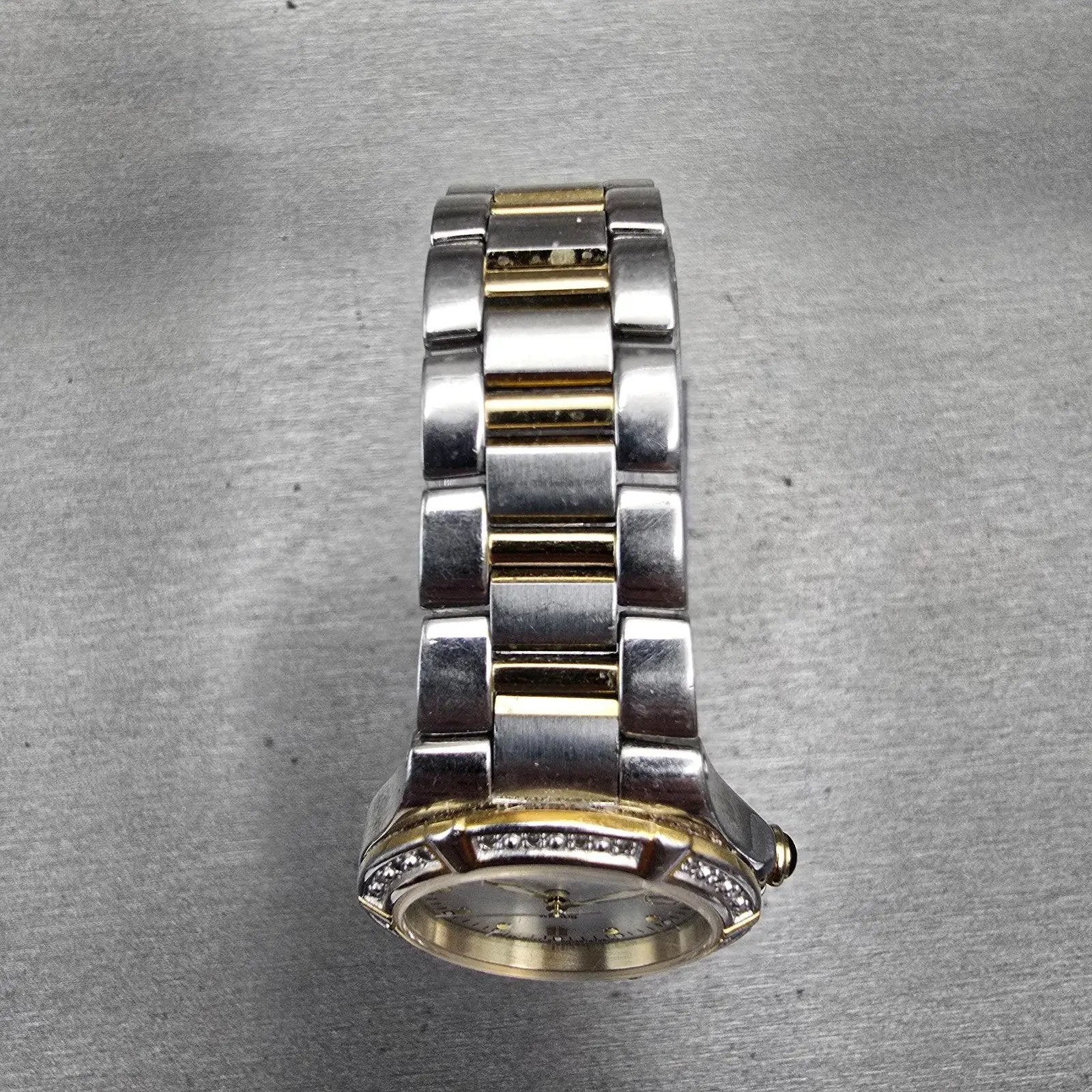Citizen Eco-Drive Watch Women 27mm MOP Dial Two Tone Gemmed E011-S044235 Works4
