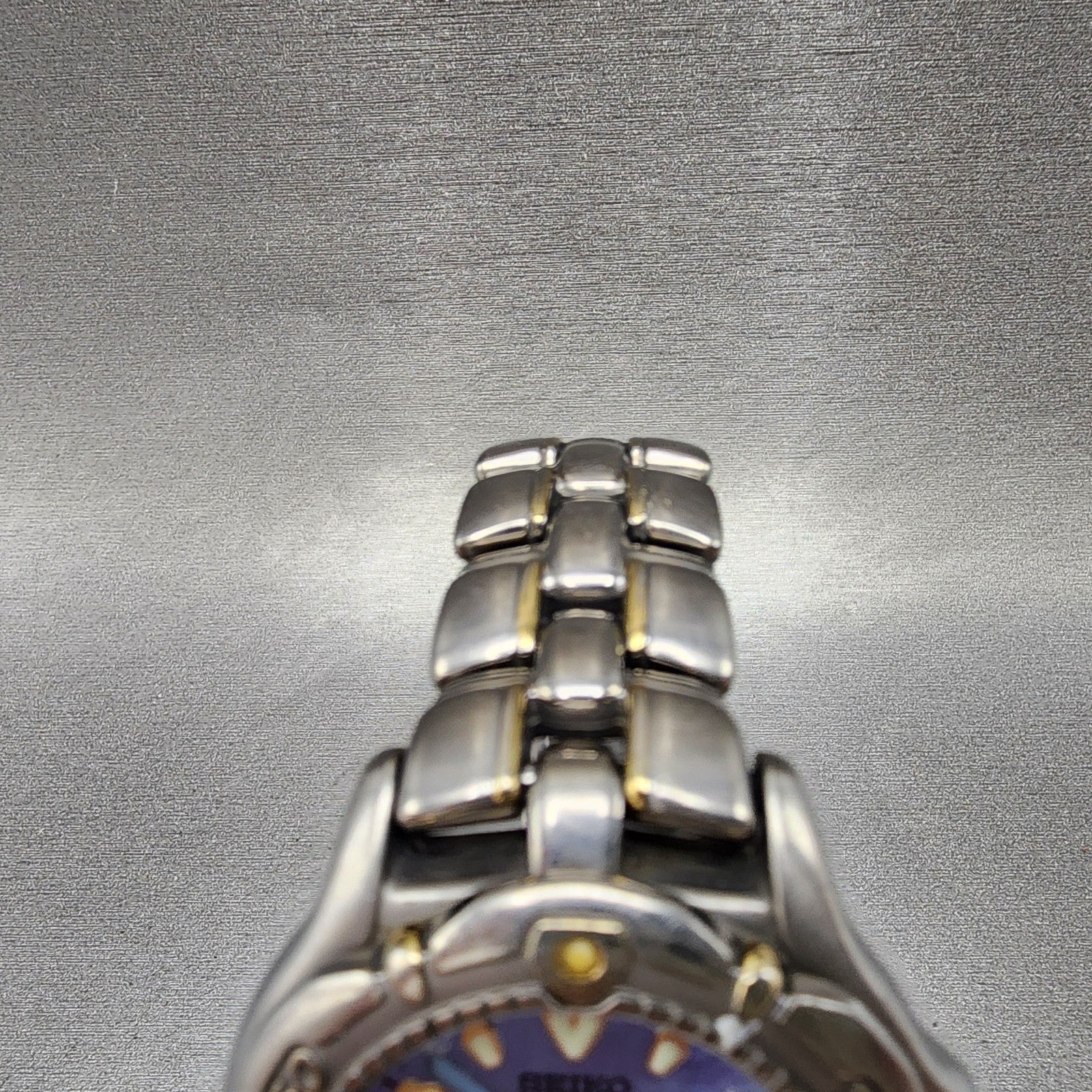 Seiko Scuba Dive Watch Men 38mm MOP Dial Titanium Tone Date 7n356120 PARTS5