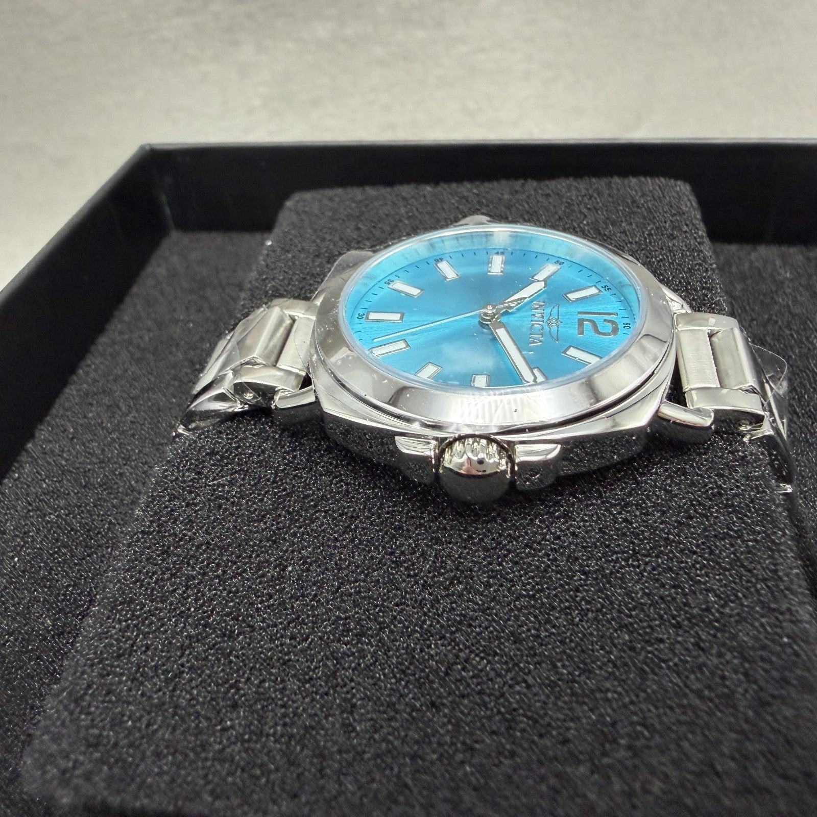 Invicta Wildflower Watch Women 32mm Blue Dial Silver Tone Round 473255