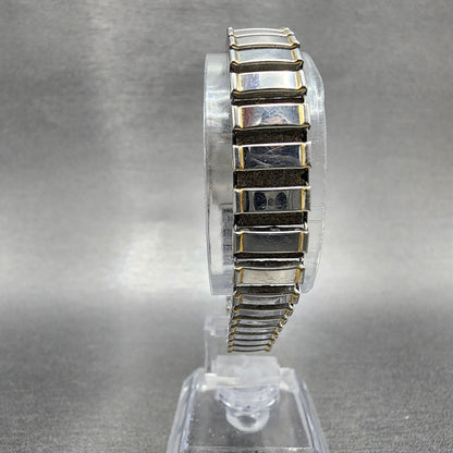 VTG Seiko Watch Women 16mm Cream Dial Silver Tone Rectangle 1N01-5B69 New Batt