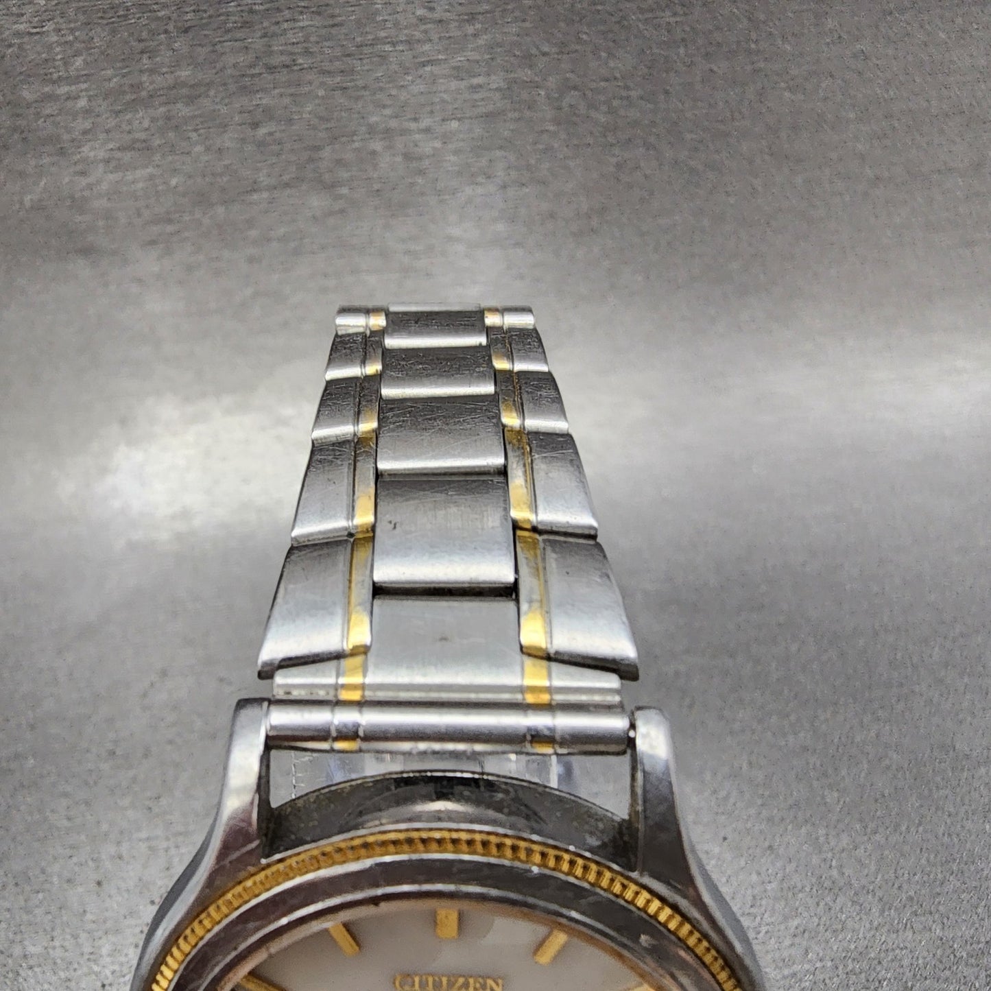 Citizen Exceed EcoDrive Watch Men 35mm White Dial Two Tone A730H09874 Runs4