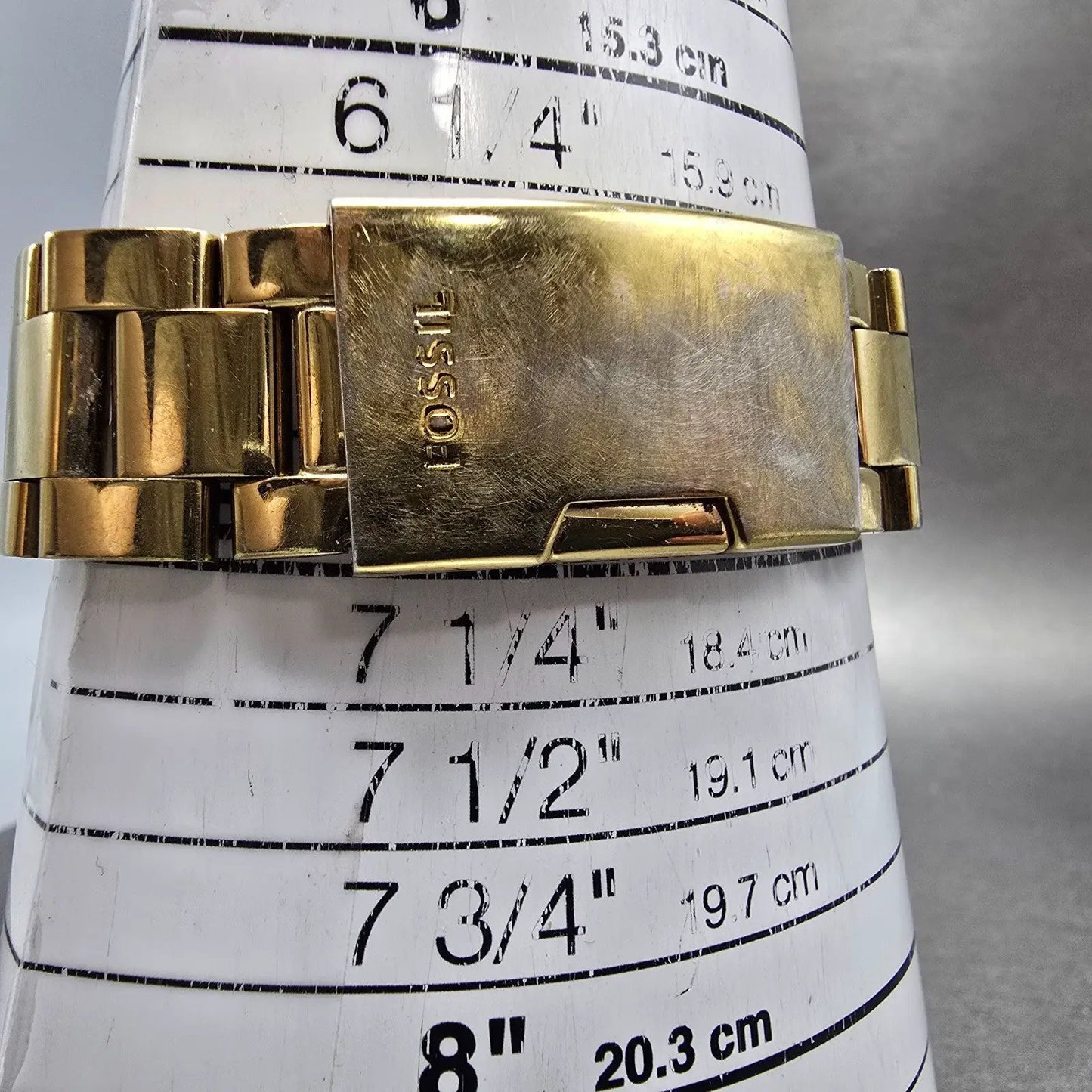 Fossil Cecile Watch Women 40mm Cream Dial Gold Tone Daydate AM4510 New Battery J10