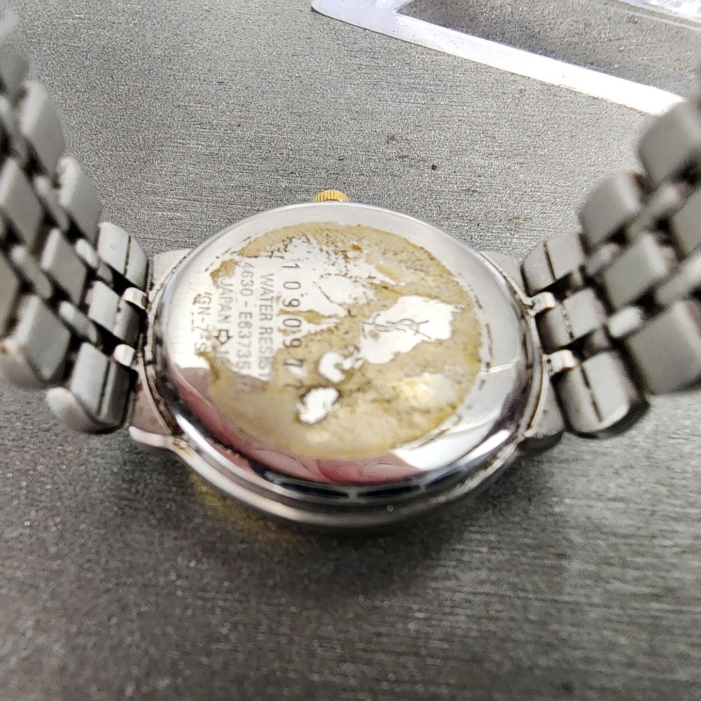 Yves Saint Laurent Watch Women 24mm Champagne Dial Two Tone Round new Battery9