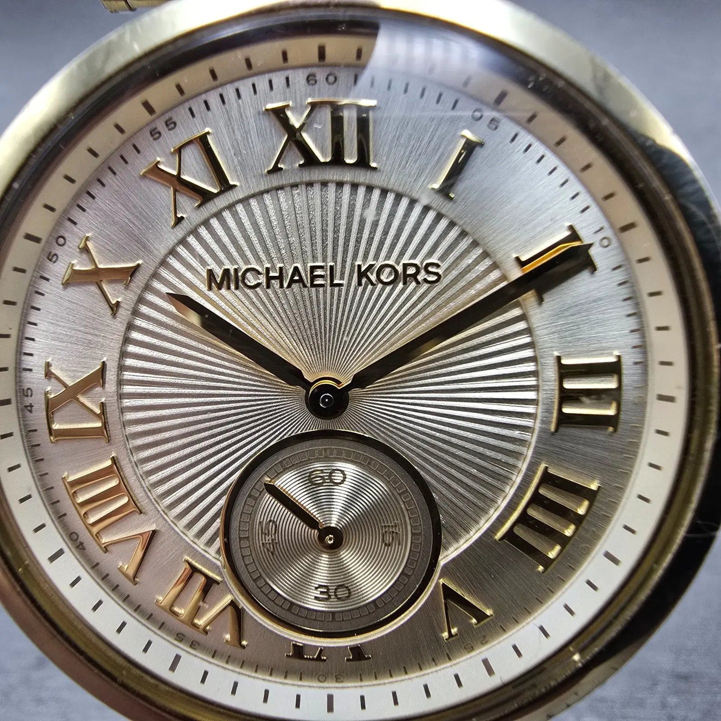 Michael Kors Skyler Watch Women 41mm Champagne Dial Gold Tone MK-5867 New Batt1
