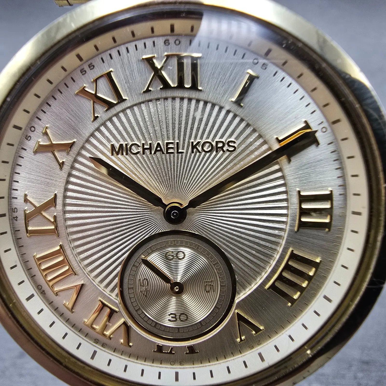 Michael Kors Skyler Watch Women 41mm Champagne Dial Gold Tone MK-5867 New Batt1