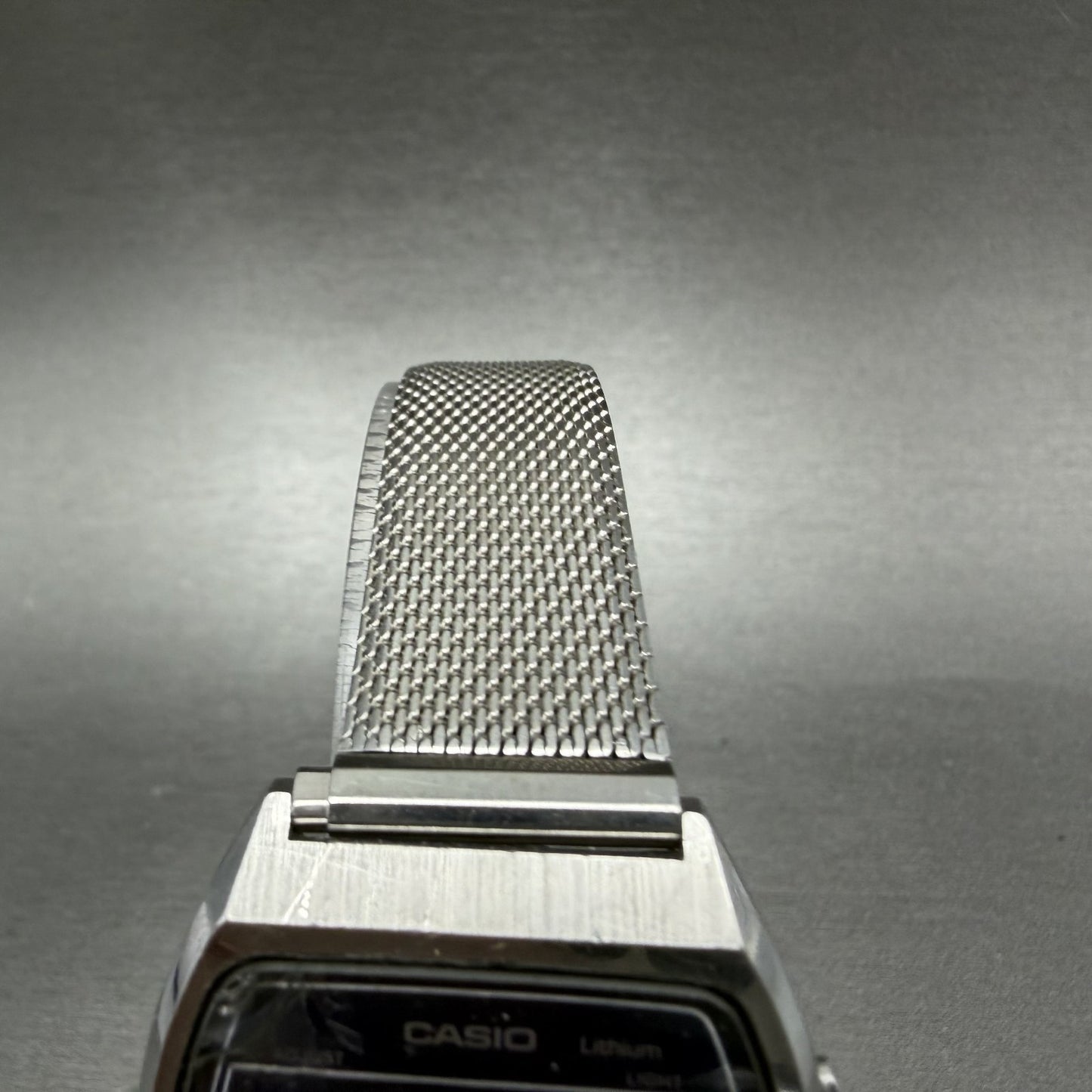 Casio W-90 Watch Men 35mm Digital Silver Tone Rectangle Chronograph VintagePARTS5