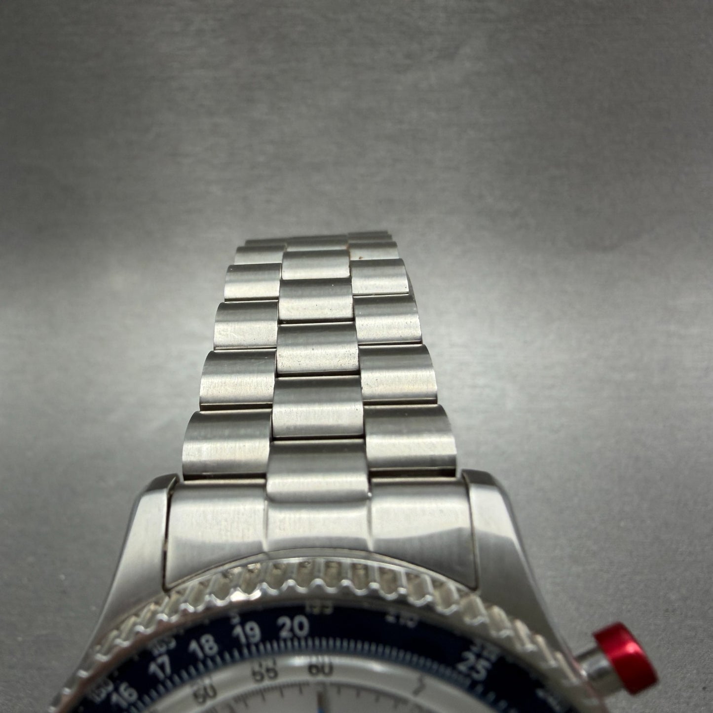 Guionnet Flight Timer Chronograph Watch Men 42mm White Dial Steel Date New Batt4