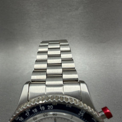 Guionnet Flight Timer Chronograph Watch Men 42mm White Dial Steel Date New Batt4
