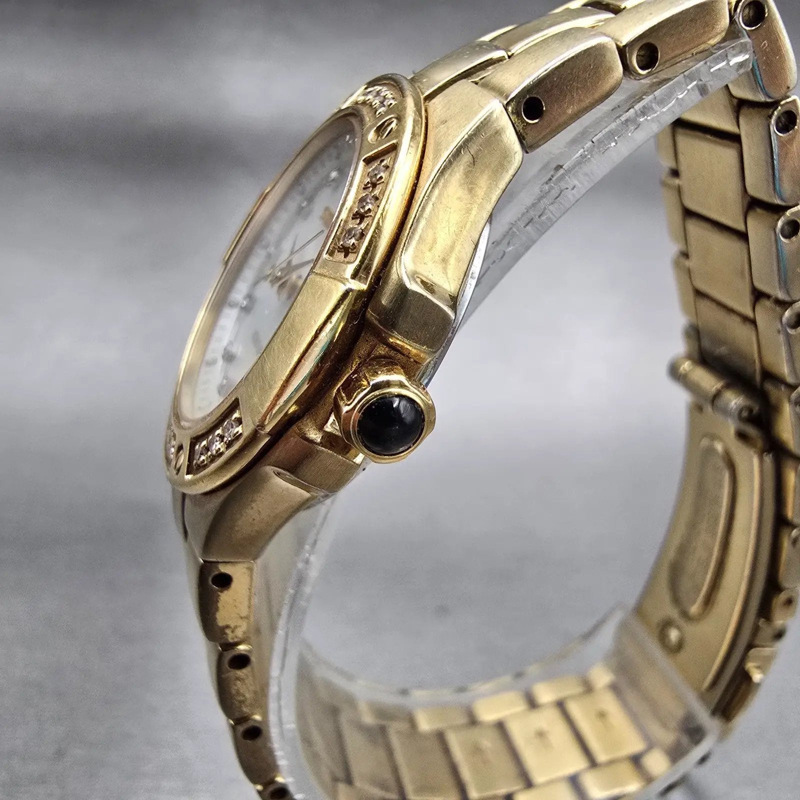 Seiko Coutura Watch Women 26mm MOP Dial Gold Tone Diamonds 7N82-0CG0 New Battery2