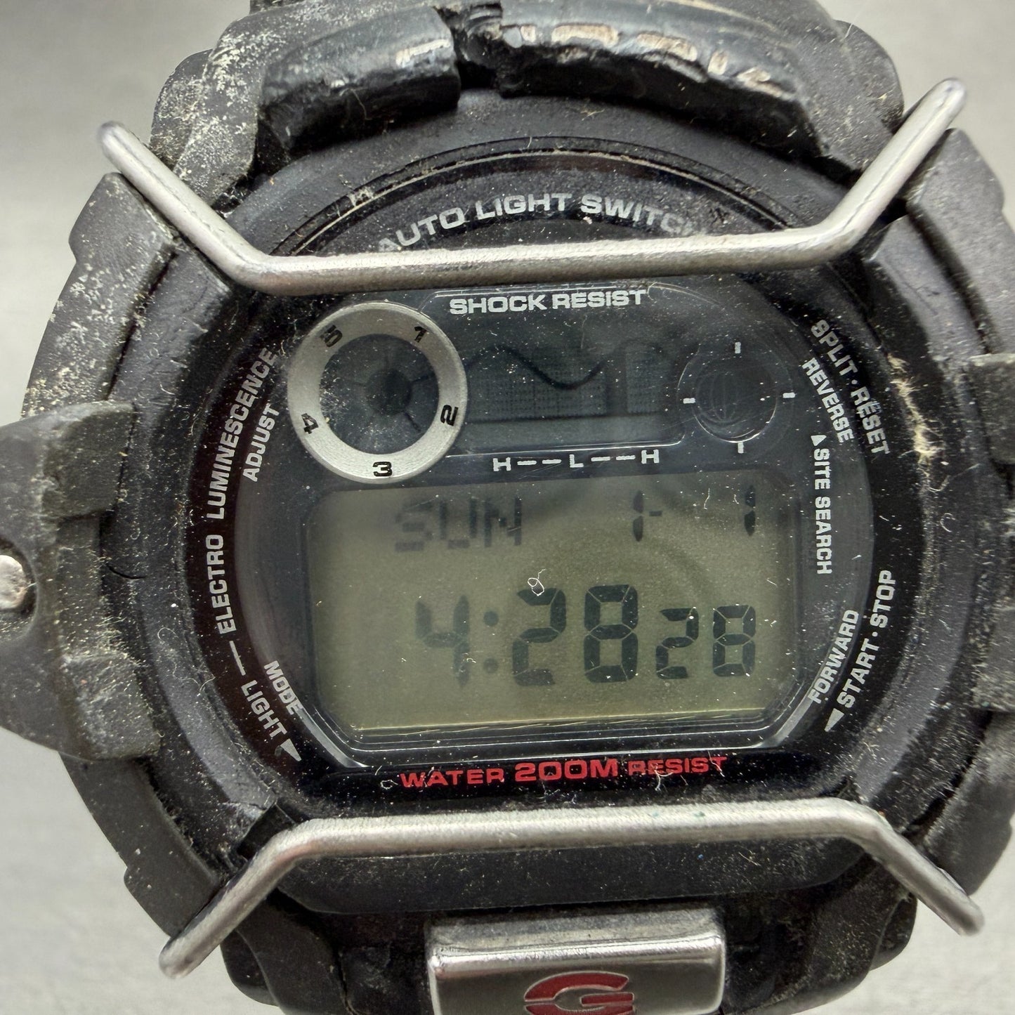 Casio G-Sock GL-121 Watch Men 49mm Black Digital Alarm Chrono New Battery1