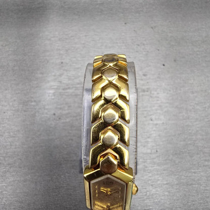 Citizen Watch Women 18mm Gold Dial Gold Tone Hexagon 5421-S41185 New Battery VTG4