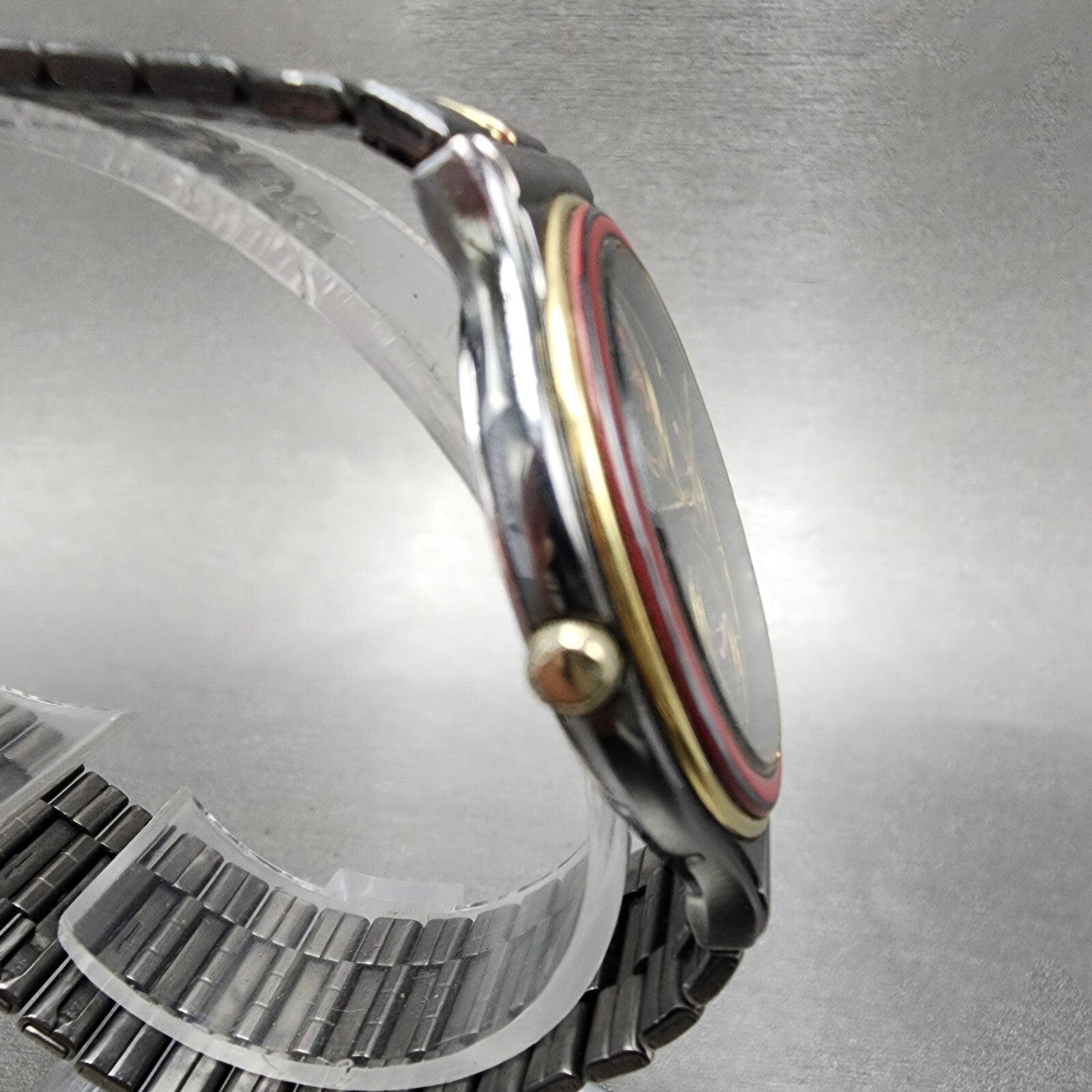 Seiko Watch Men 34mm Black Dial Black Tone Daydate 7f246009 PARTS4