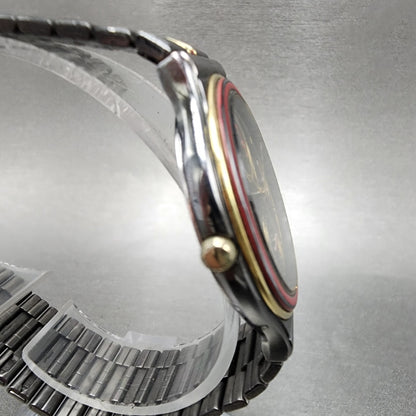 Seiko Watch Men 34mm Black Dial Black Tone Daydate 7f246009 PARTS4