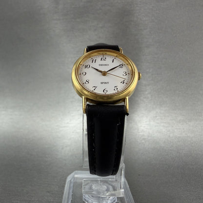 Seiko Spirit Watch Women 23mm White Dial Gold Tone Round 1F210H70 New Battery5
