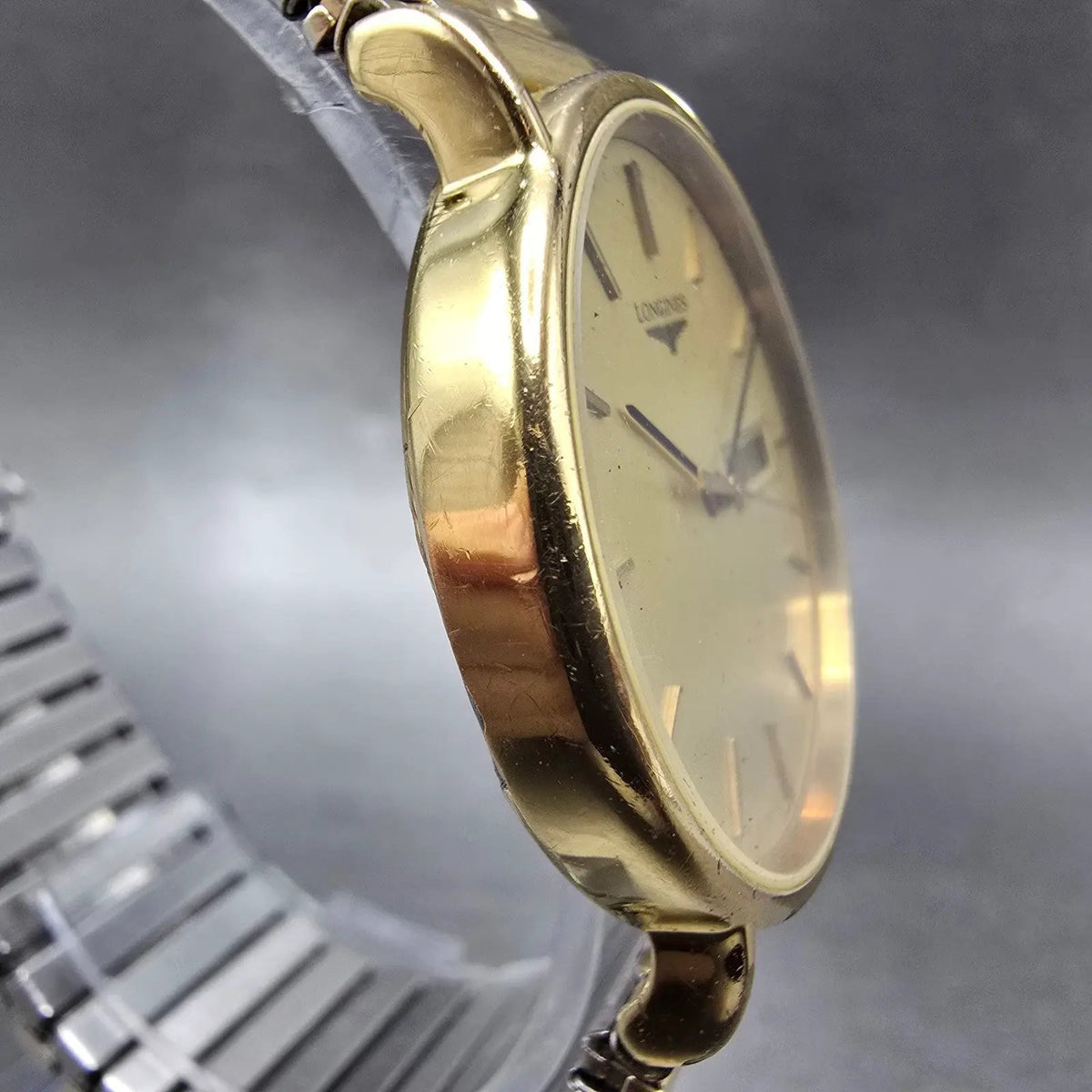 Longines Watch Men 33mm Gold Dial Gold Daydate Round L114.2 NO BACK!!!! New Batt3