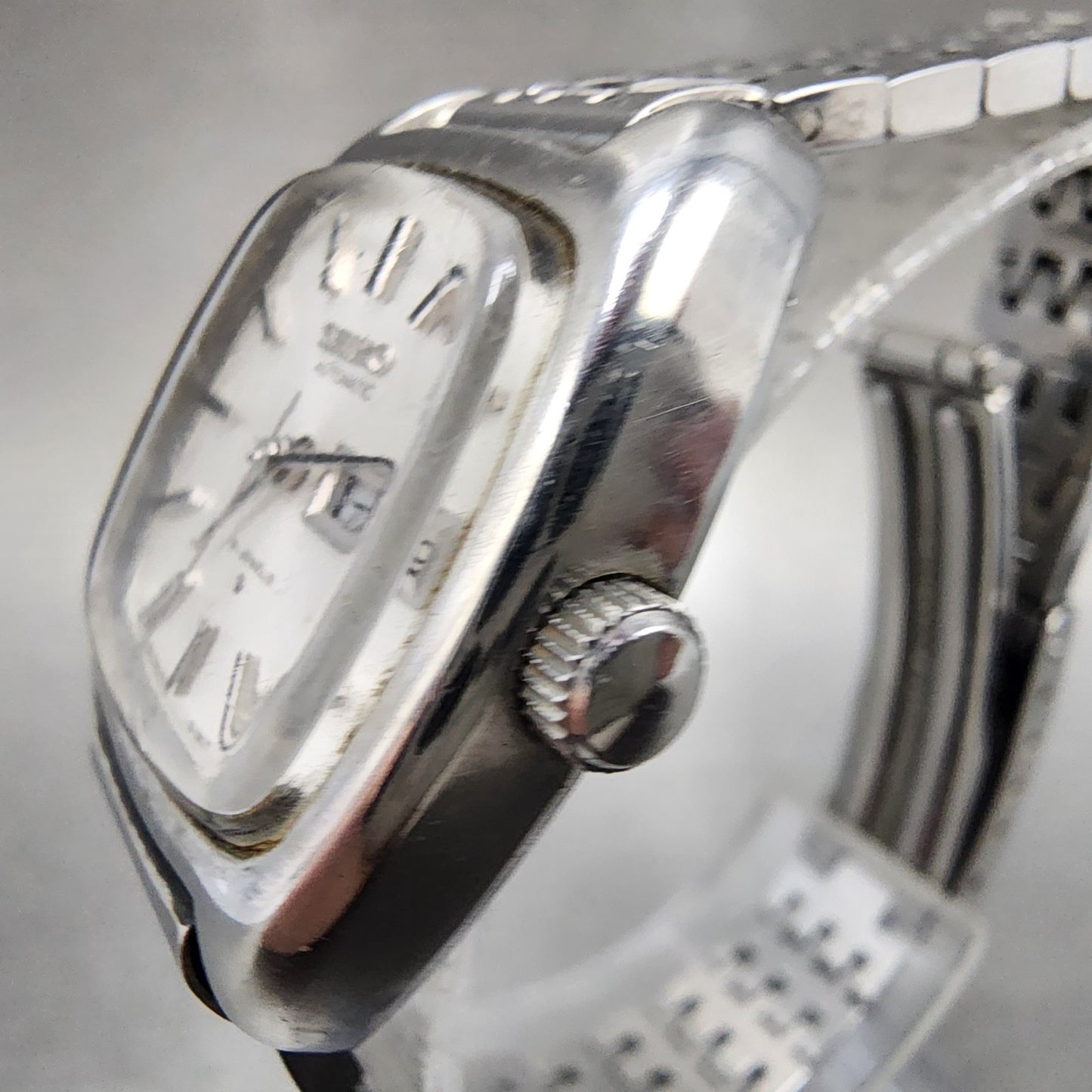 Seiko Automatic Watch Women 23mm White Dial Silver Tone Daydate 27063030 READ!!2