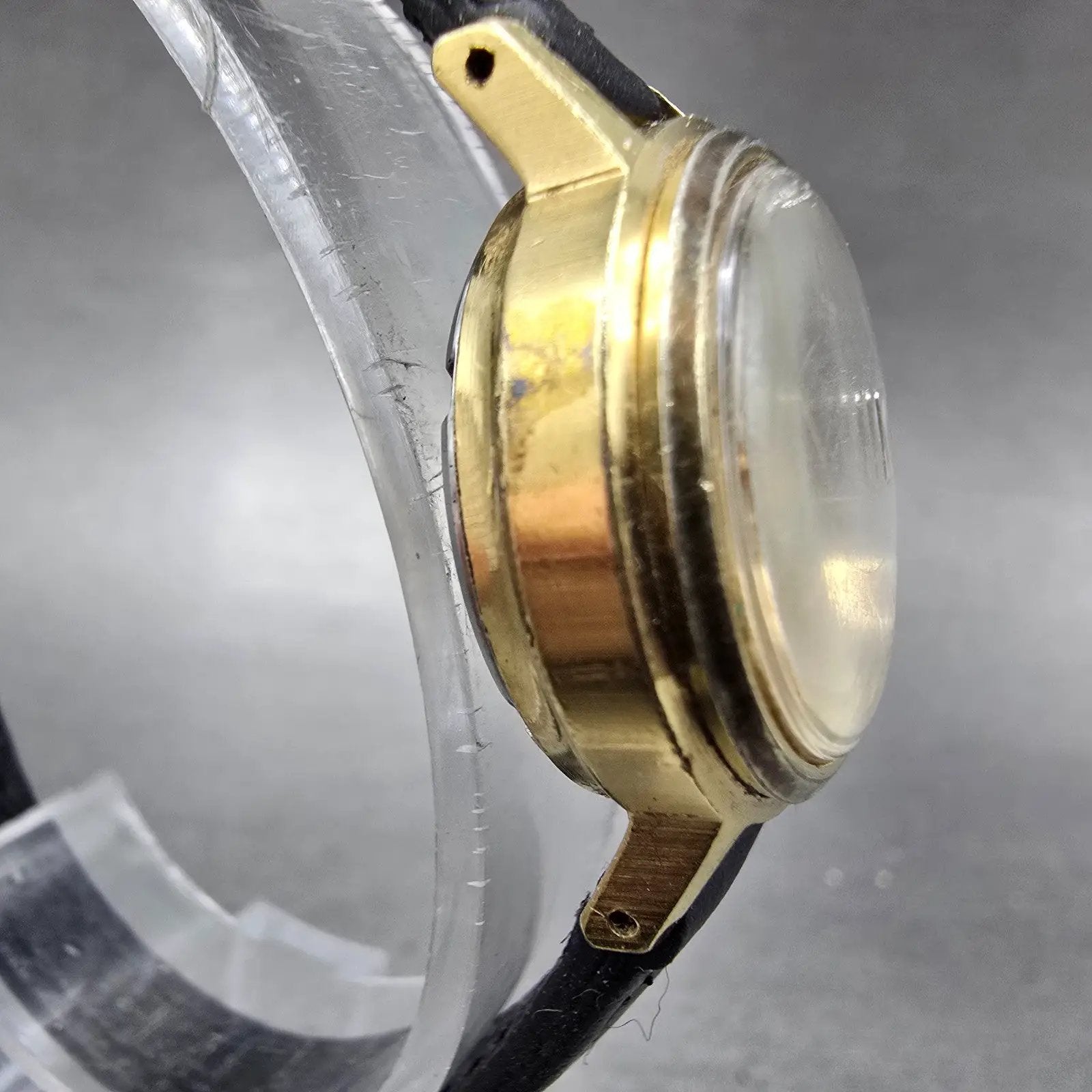Seiko Automatic Watch Women 24mm Champagne Dial Gold Tone Date 2205-0599 Runs3