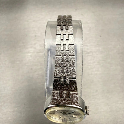 Seiko Watch Women 17mm Silver Dial Silver Tone Oval 1400-7389 New Battery VTG4