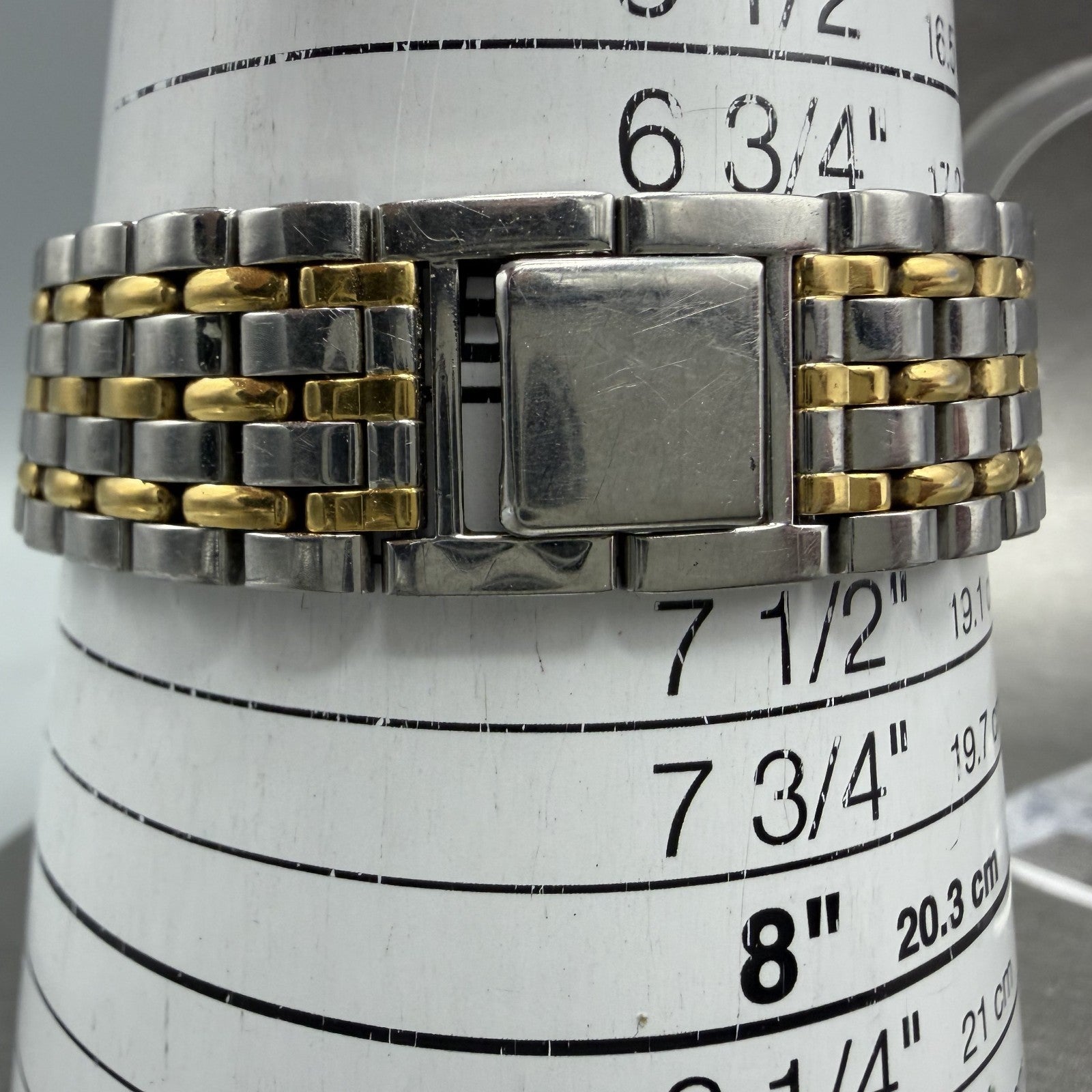 Seiko Watch Men 34mm Black Dial Two Tone Round  Vintage V701-1K20 New Battery10