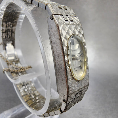 VTG Seiko Watch Women 12mm Silver Dial Gold Plated Manual Wind Runs 152033403