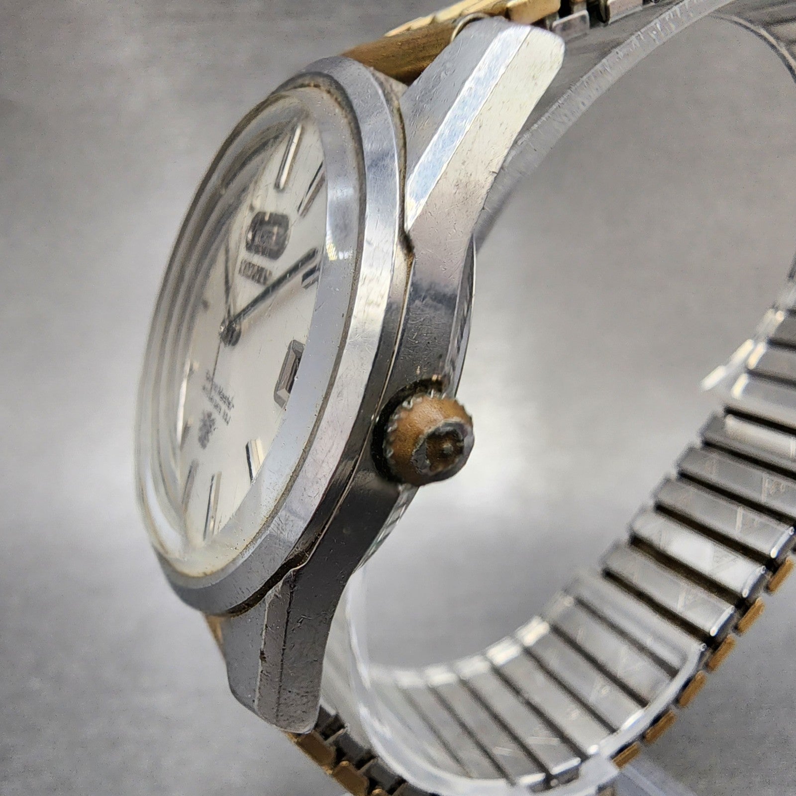 Citizen Chronomaster Watch Men 36mm White Dial Silver Tone Daydate 33 J PARTS3