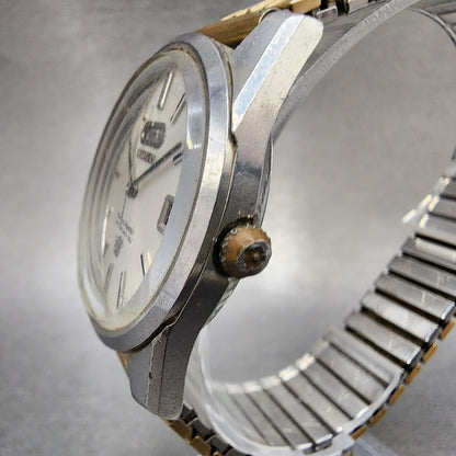 Citizen Chronomaster Watch Men 36mm White Dial Silver Tone Daydate 33 J PARTS3