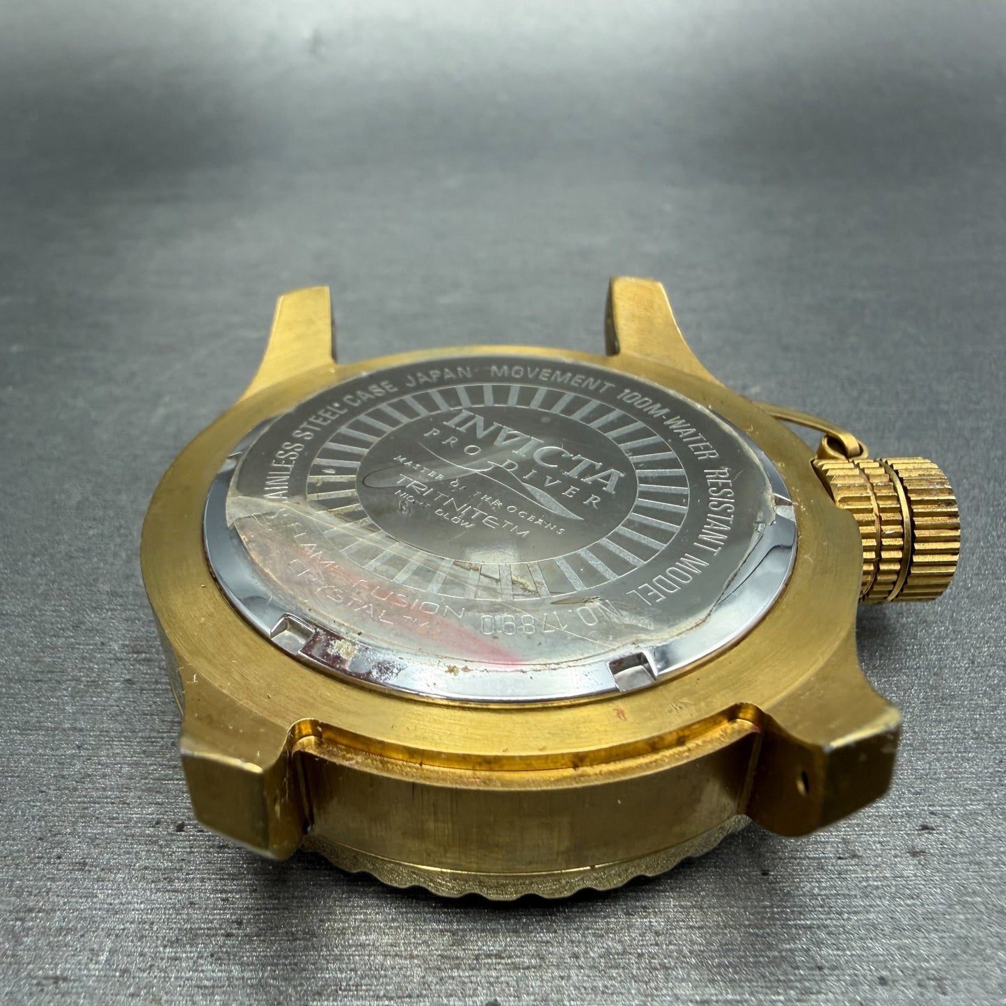 Invicta Pro Diver Watch Men 50mm Champagne Dial Gold Tone 17890 New Battery10