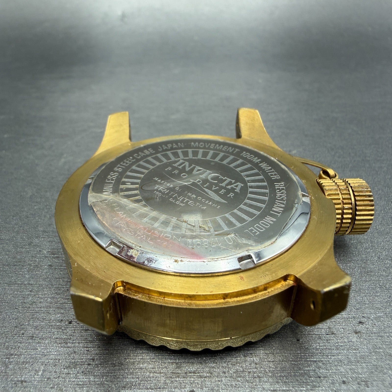 Invicta Pro Diver Watch Men 50mm Champagne Dial Gold Tone 17890 New Battery10