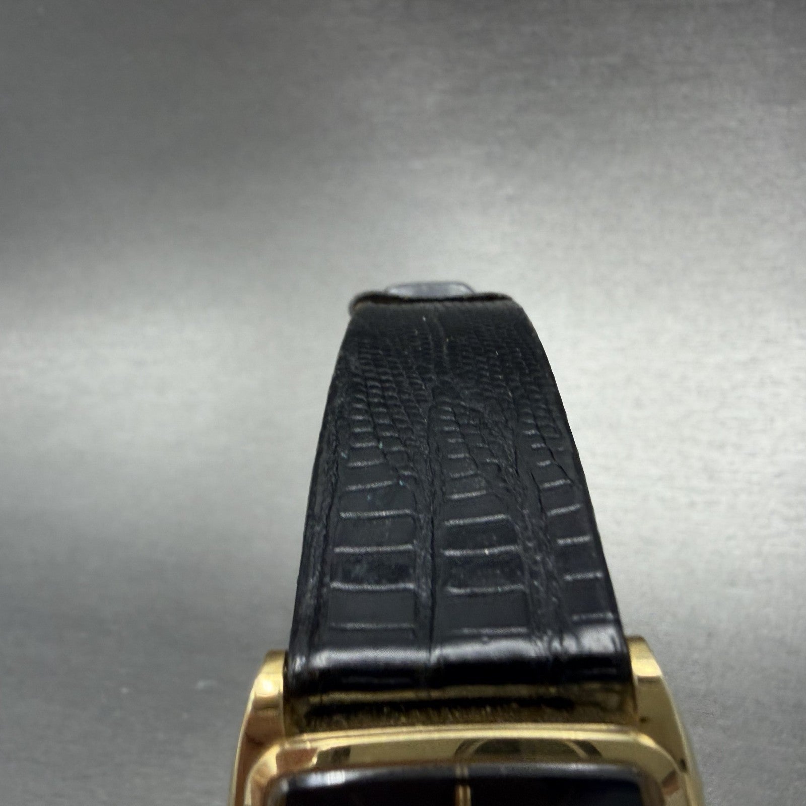 Seiko Tank Watch Men 30mm Blue Dial Gold Tone Rectangle 7800-5309 New Battery4