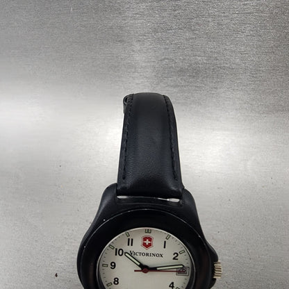 Victorinox  Swiss Army Watch Men 37mm White Dial Black Tone Date Round New Batt4