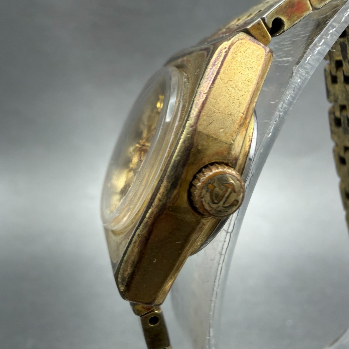 Rado Golden Sabre Watch Women 24mm Gold Dial Gold Tone Daydate Round Runs VTG2