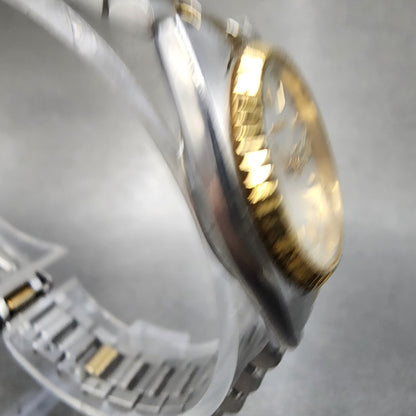 Seiko Watch Women 25mm White Dial Two Tone daydate Round 7n830041 New Batt B1233