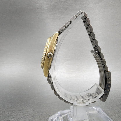 Seiko SQ Watch Women 24mm Champagne Dial Gold Tone Daydate 2a230030 New Battery6