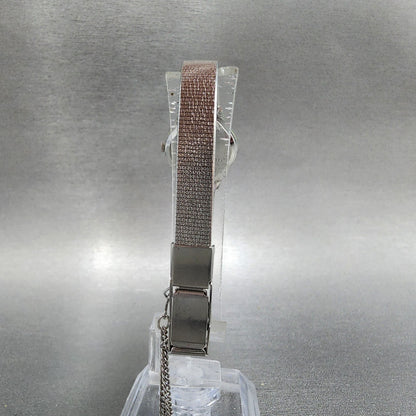 Seiko Watch Women 20mm Silver Dial Silver Tone Oval 23205430 New Battery VTG7