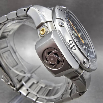 Citizen Eco-Drive Aqualand Watch Men 45mm Black Dial Silver B740-S037760 Runs3