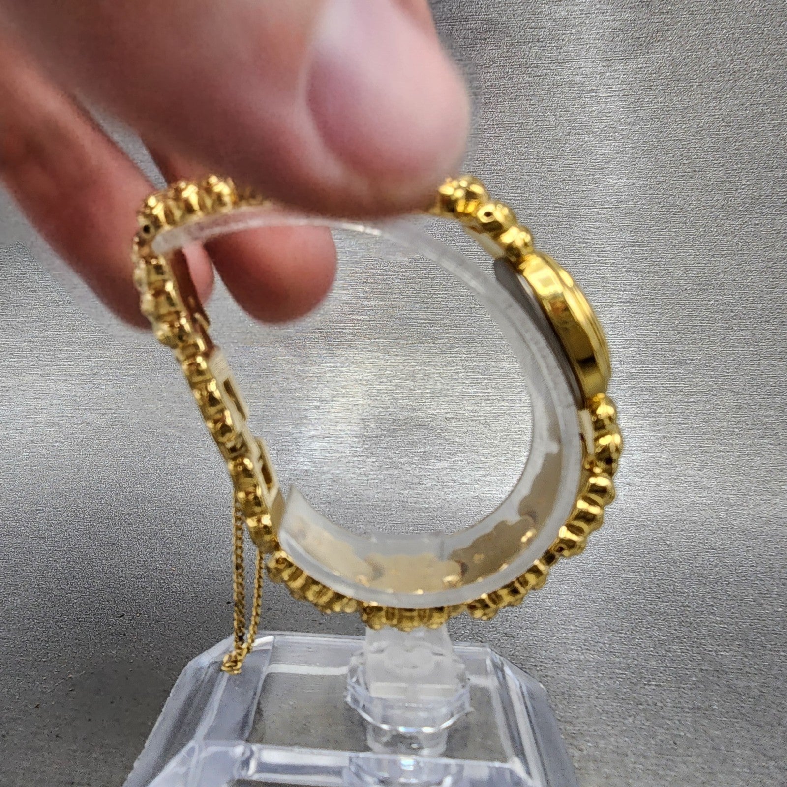Orient Watch Women 19mm Gold Dial Gold Tone Round D850JZ00 CS New Battery8