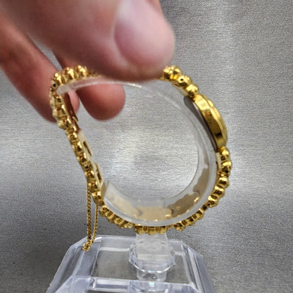 Orient Watch Women 19mm Gold Dial Gold Tone Round D850JZ00 CS New Battery8