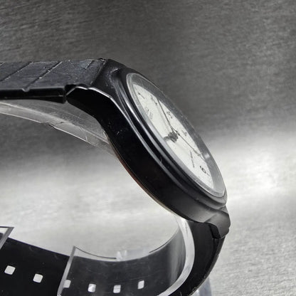 Casio Watch Men 33mm White Dial Black Tone Round MQ-24 New Battery JP3