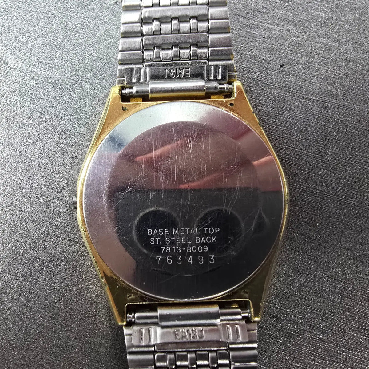 Seiko 7813-8009 Watch Case & Cream Dial Gold Tone Round 37mm W/Crystal and Hands9